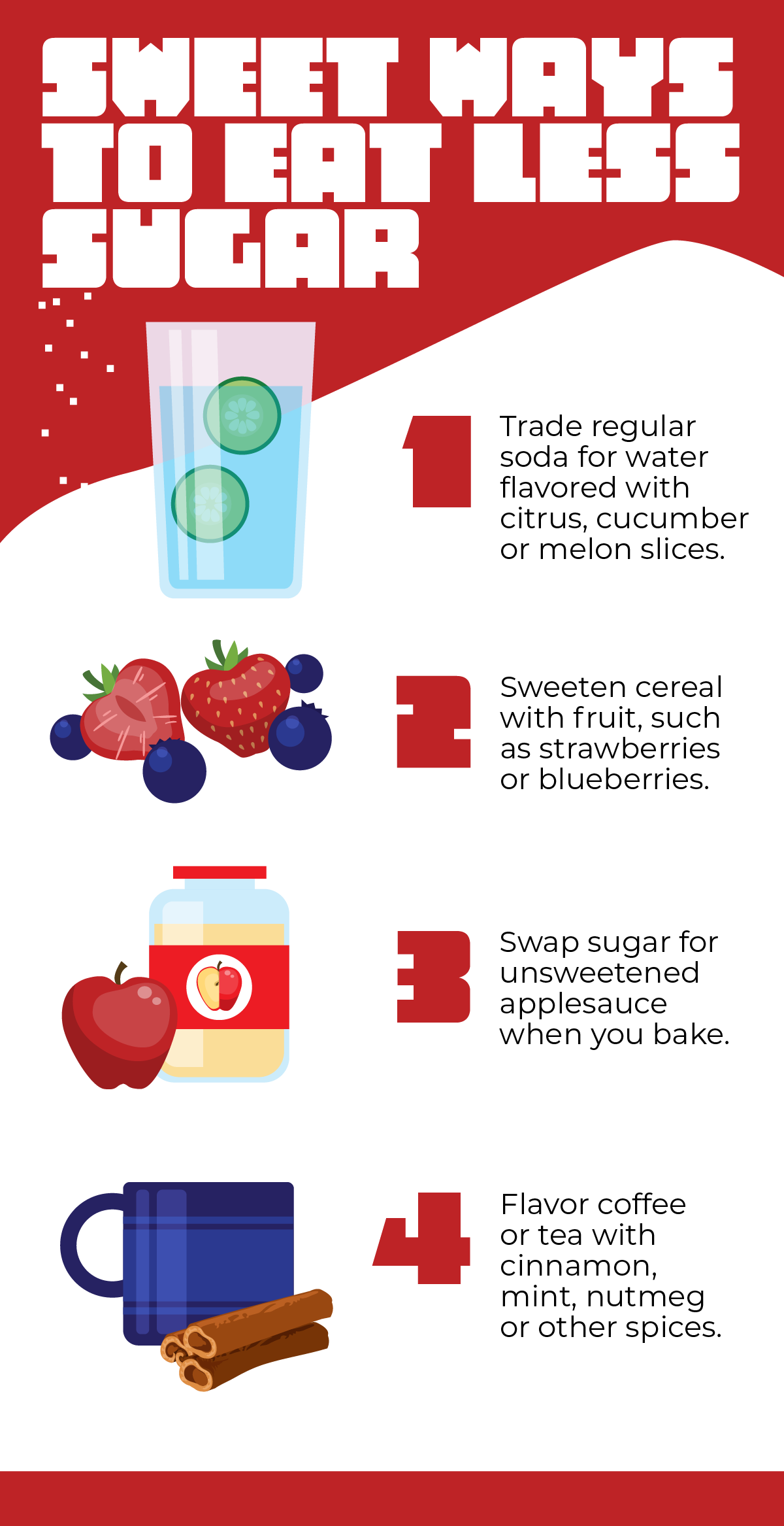 4 ways to cut back on added sugar